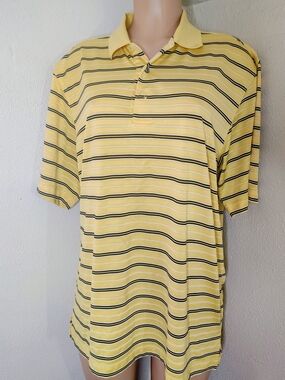Monterey Club Striped Performance Polo Shirt